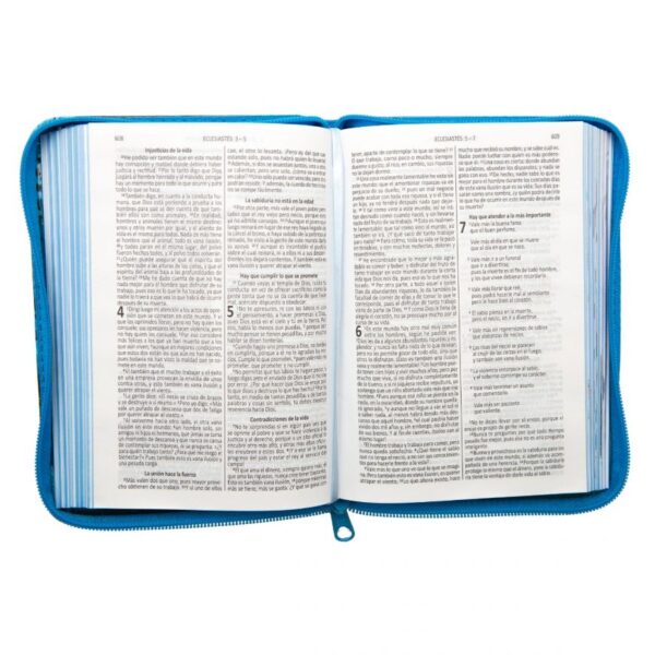 Biblia Valientes con Jesús con cierre - azul DHH
