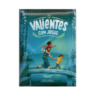Biblia para niños valientes con Jesús azul RVC