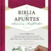 RVR 1960 Biblia de apuntes, edición ilustrada, símil piel rosado
