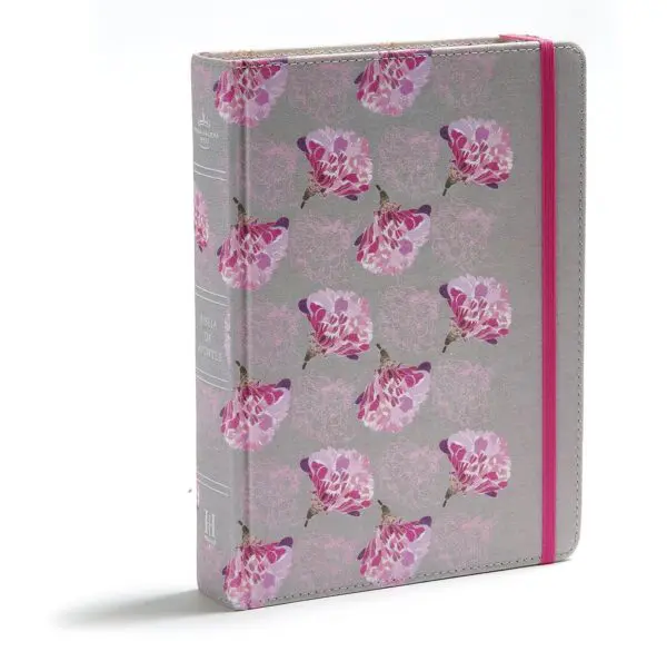 Biblia de apuntes Gris Floral