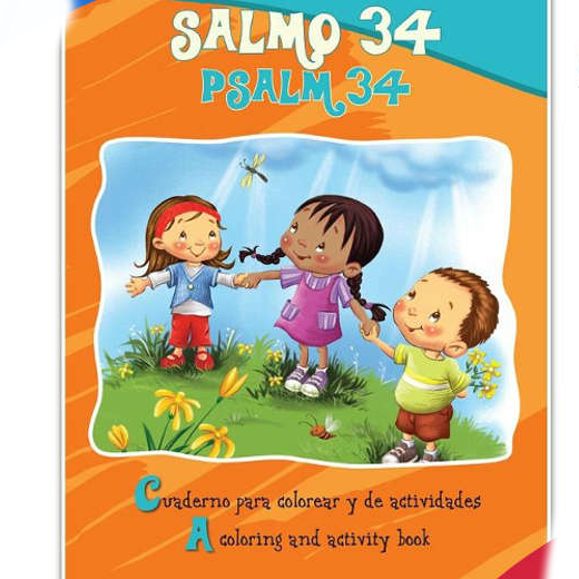 Salmo 34 Cuaderno para colorear Bilingüe - Librería Cristiana