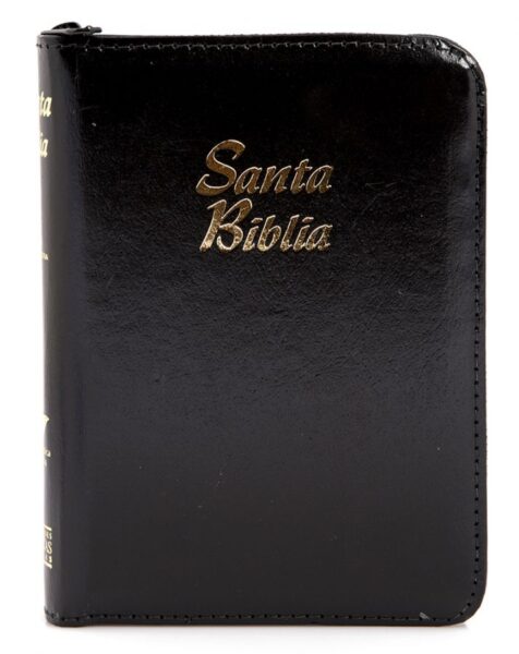 Biblia RVR1960 de lujo negra con cierre acolchada tubiblia.com.co