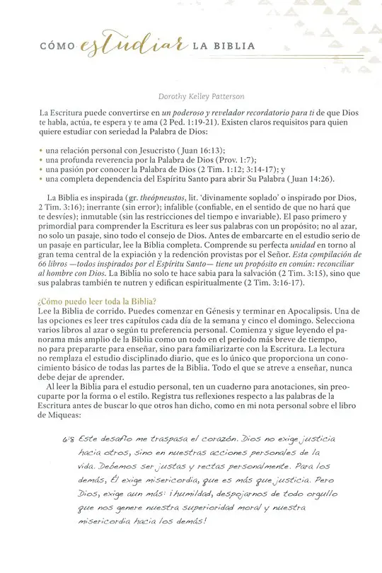 Biblia de Estudio RVR60 para Mujeres TD