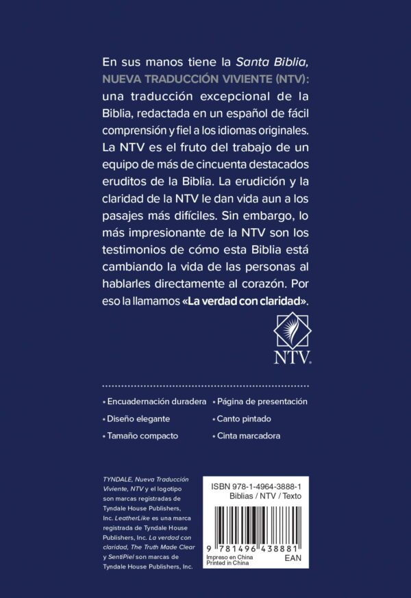 Biblia edición compacta Azul NTV