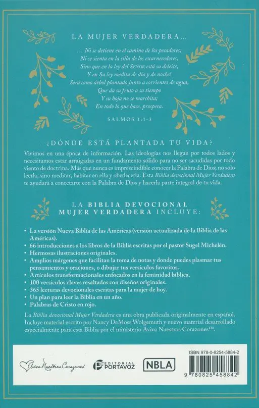 Biblia Devocional Mujer Verdadera NBLA - Tapa Dura