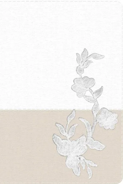 Biblia Recuerdo de Boda, blanco/lino/encaje símil piel RVR60 - Imagen 3