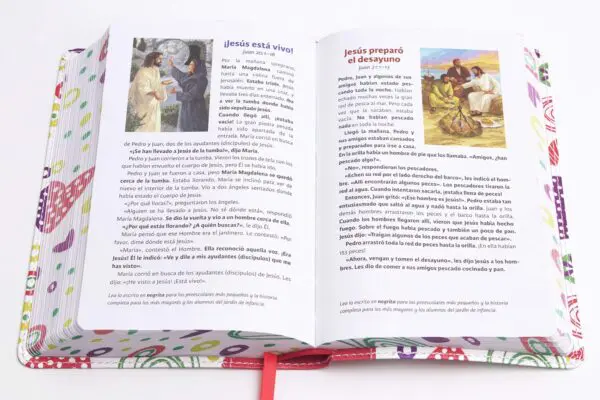 Biblia Luz en mi camino corazones, multicolor simil piel NVI