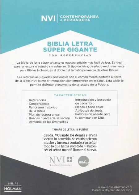 Biblia Letra Super Gigante Marrón con solapa e Imán NVI - Imagen 2