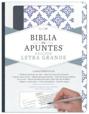 NVI Biblia de Apuntes Blanco Y Azul Símil Piel