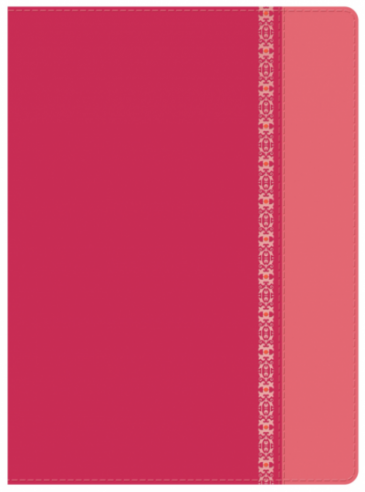 RVR 1960 Biblia de Estudio Holman, fucsia/rosado con filigrana simil piel