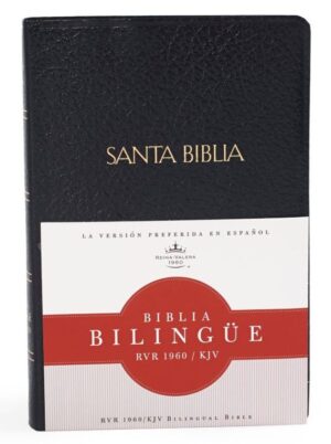 RVR 1960/KJV Biblia Bilingue, negro imitacion piel con indice
