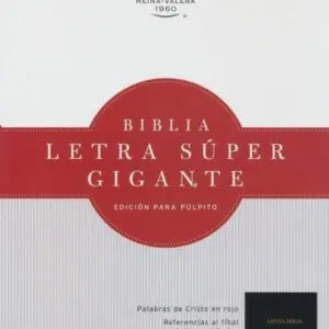 RVR 1960 Biblia Letra Super Gigante para pulpito, negra acolchonada tapa dura