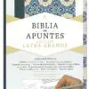 Biblia De Apuntes Piel Fabricada Mosaico Crema Y Azul