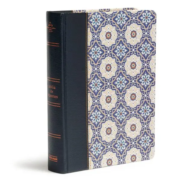 RVR 1960 Biblia de apuntes mosaico, piel fabricada - Imagen 2