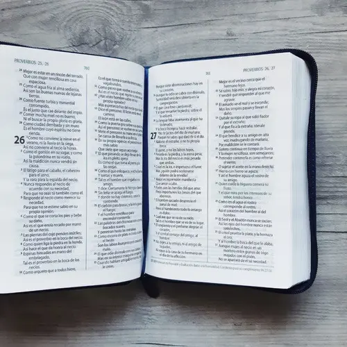Biblia de estudio RVR 60 con promesas azul - Imagen 4