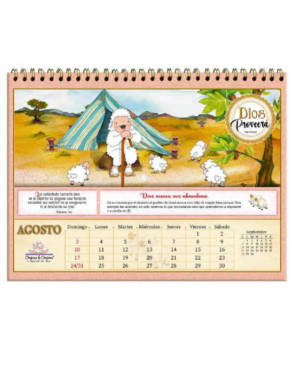 Calendario Ovejitas Escritorio 2025 - Imagen 2