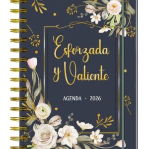 Agenda Argollada Esforzada y Valiente Flores Blancas 2026