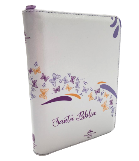 Biblia RVR1960 Blanco Mariposas