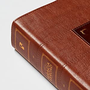 NBLA Biblia de Estudio Gracia y Verdad Café con Índice, Leathesoft, Interior a dos colores