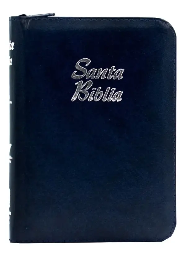 Biblia RVR1960 de lujo azul con cierre acolchada 