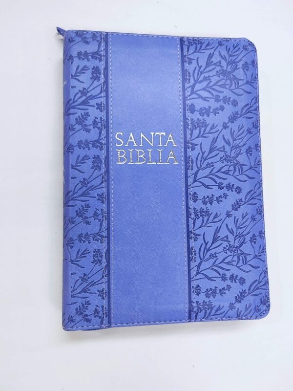 Biblia letra grande Morada, tamaño manual con referencias