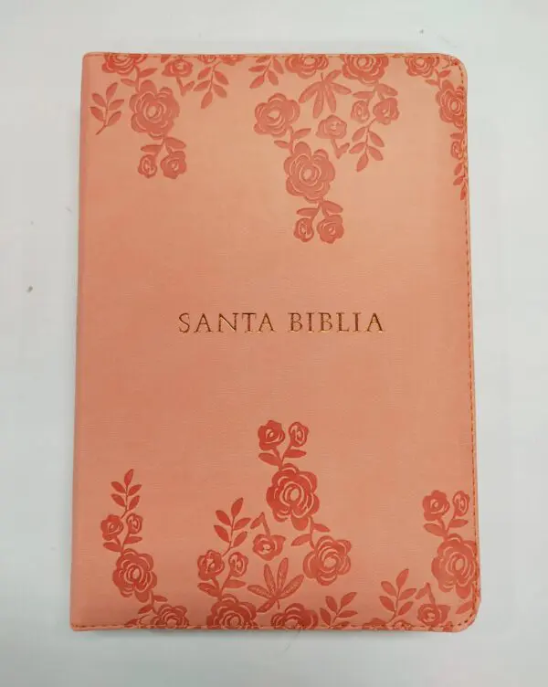 Biblia letra grande Coral, tamaño manual con referencias