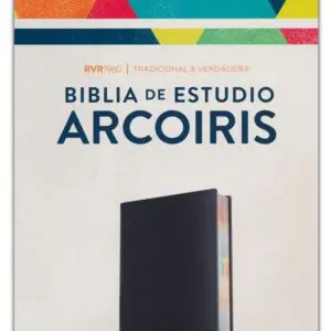 RVR1960 Biblia Arcoiris Negro, símil piel de Estudio