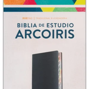RVR1960 Biblia de Estudio Arcoiris Negro, símil piel con índice