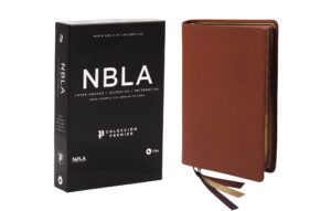 NBLA Biblia Ultrafina: Caramelo, Letra Grande, Colección Premier, Edición Limitada