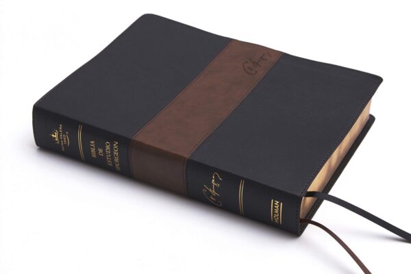 RVR1960 Biblia de Estudio Spurgeon Negro/marrón símil piel