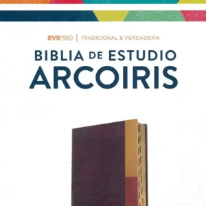 RVR1960 Biblia de Estudio Arcoiris, cocoa/ terracota símil piel con índice