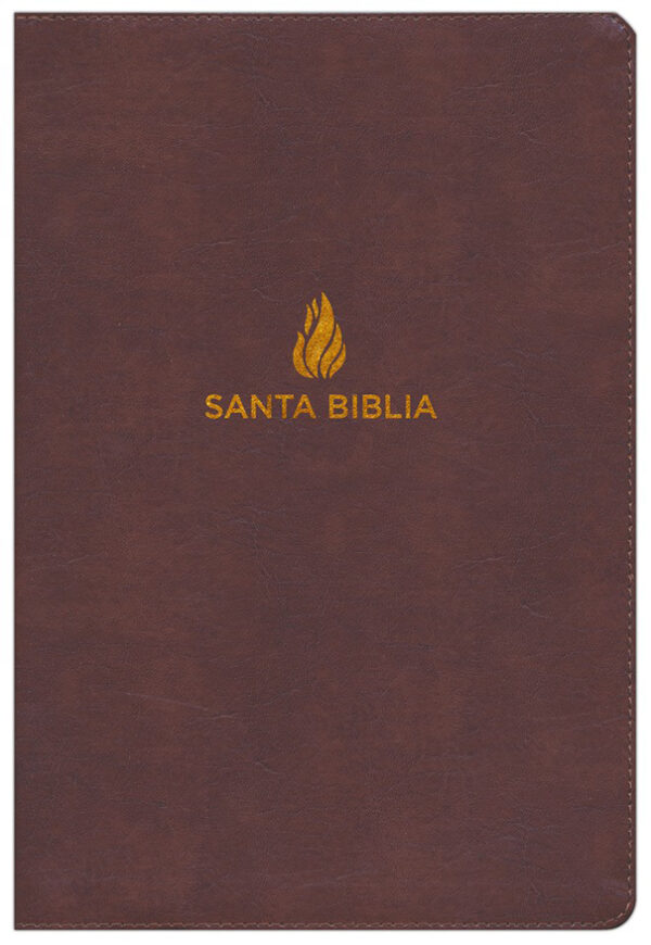 RVR1960 Biblia Letra Súper Gigante marrón, piel fabricada con índice