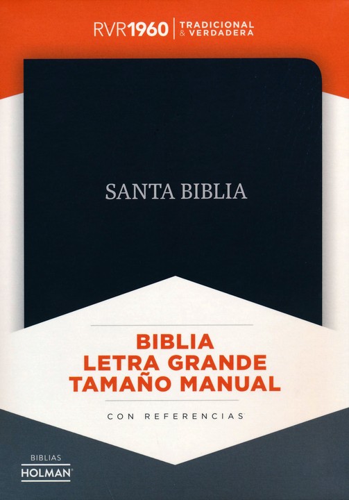 RVR1960 Biblia Letra Grande Manual Negro, piel fabricada