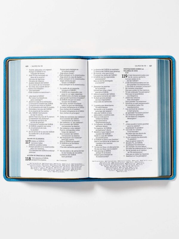 NBLA Biblia Ultrafina Azul; Letra Grande, Colección Premier: Edición Limitada