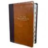 NBLA Biblia de Estudio MacArthur, Leathersoft, Café, Interior a dos colores, con Índice