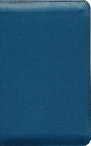 Biblia NBLA Letra Grande Compacta. Piel Fabricada Azul Marino con Cierre