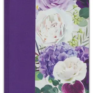 Biblia Reina Valera 1960 letra grande. Tapa Dura, Tela morada con flores, tamaño manual