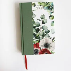 Biblia RVR60 tela verde con flores