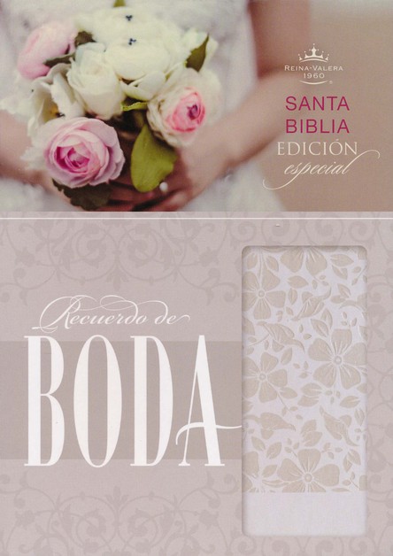 Biblia Recuerdo de Boda / Blanco Floral