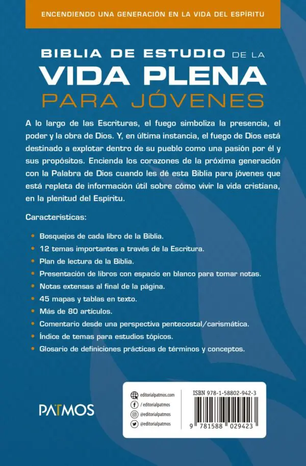 Biblia de Estudio  Vida Plena para Jóvenes Tapa Dura - Imagen 3