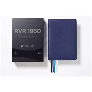 Reina Valera 1960 Biblia Letra Gigante Colección Premier Azul Marino
