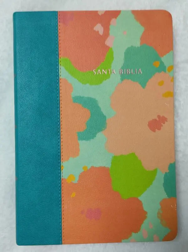 RVR 1960 Biblia letra gigante floral símil piel con índice - Imagen 3