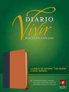 Biblia NTV/Estudio Diario Vivir/Sentipiel/Azul-Cafe