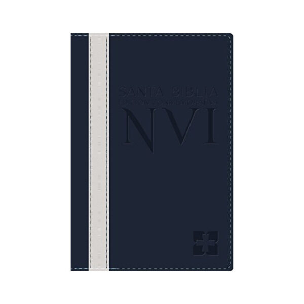 Biblia/NVI/Edicion Conmemorativa/Piel/Azul-Gris