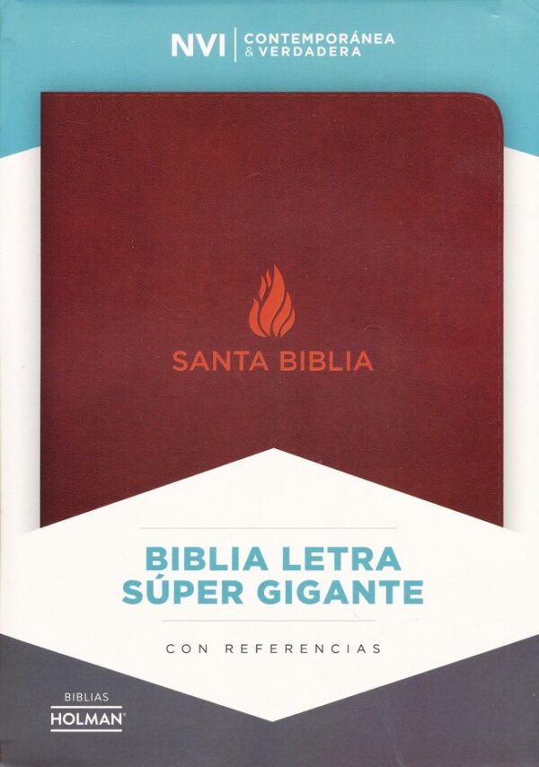 Biblia NVI/Letra Super Gigante/Marron/Piel Fabricada