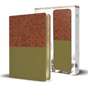 Biblia RVR1960 LG Imitacion Piel Verde-Marron - Tubiblia.com