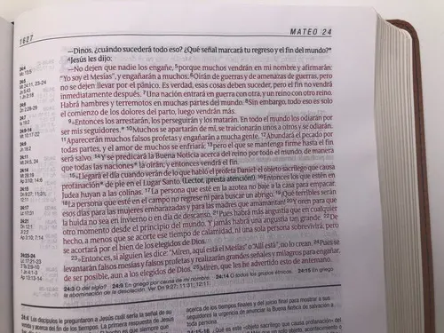 Biblia NTV/Estudio Diario Vivir/Sentipiel/Azul-Cafe - Imagen 3
