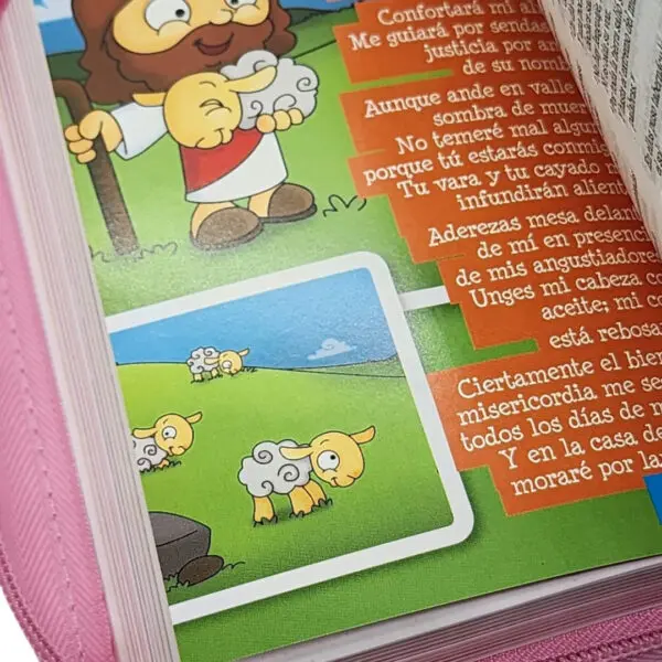 Biblia Mi Gran Viaje Reina Valera 1960 Rosada Cierre - Imagen 4
