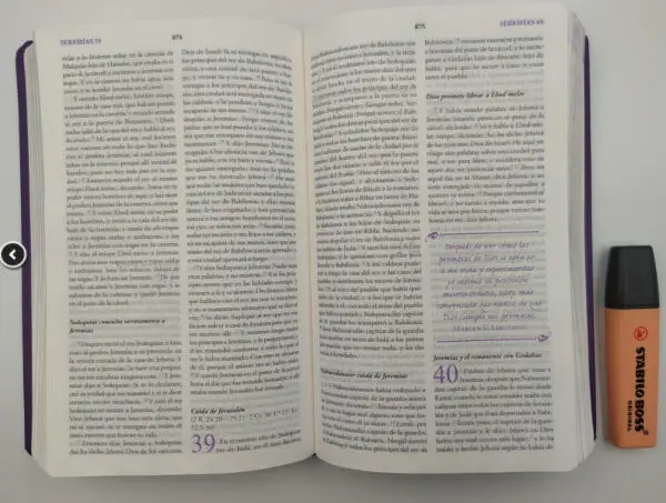 Biblia Mujer de Hoy RVR60 Piel  Purpura - Imagen 2