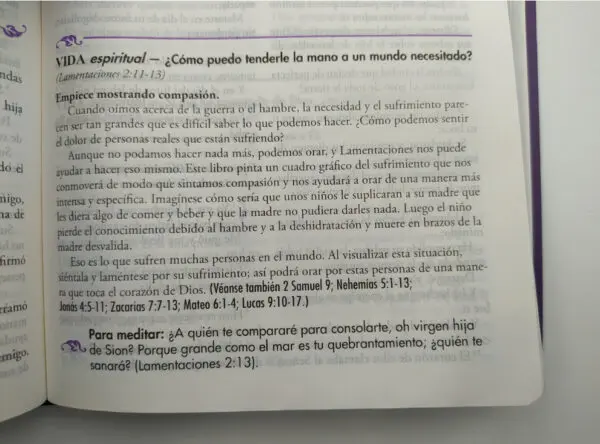 Biblia Mujer de Hoy RVR60 Piel  Purpura - Imagen 4